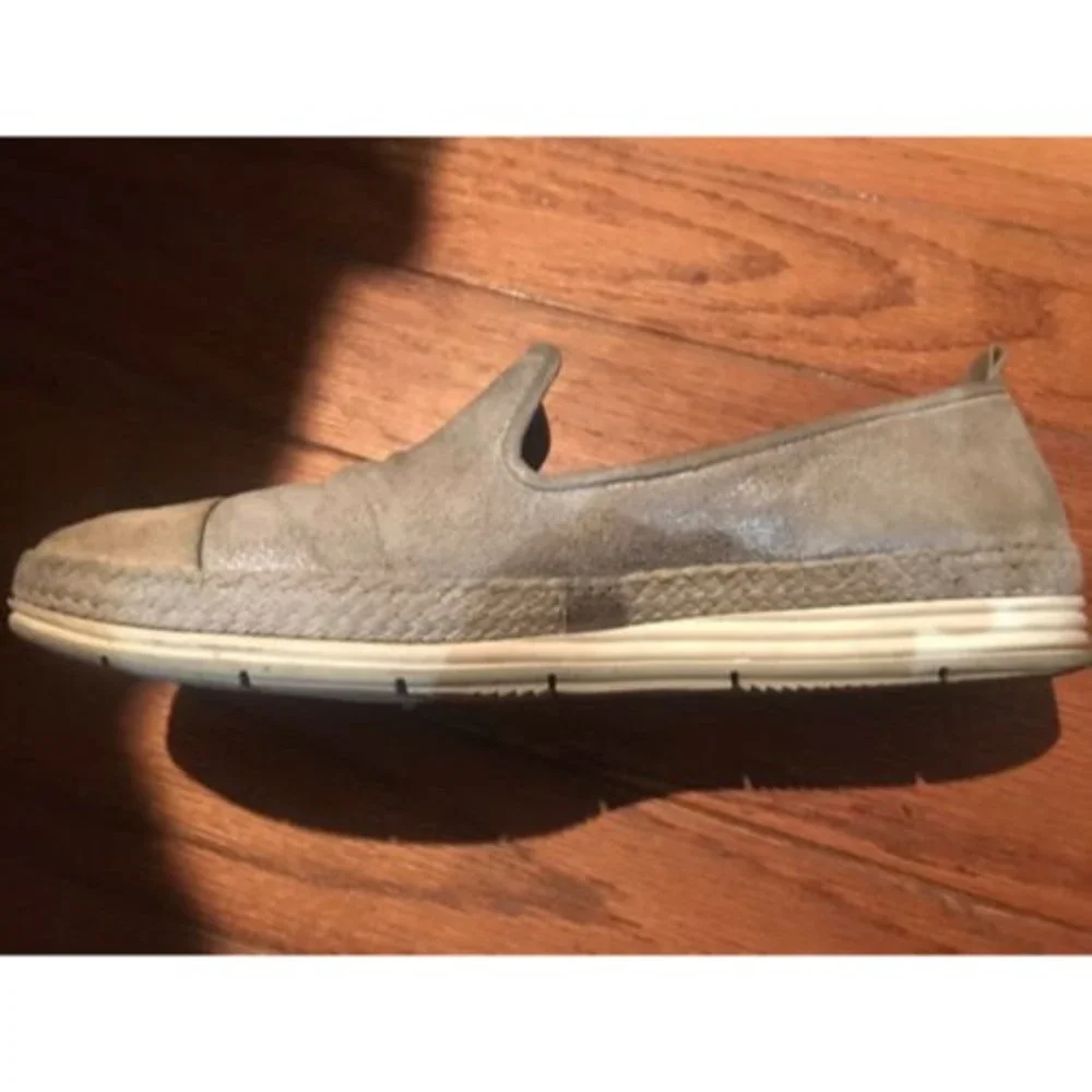 Paul Green two tone leather Posh espadrilles flat slipon sneakers size 8.5